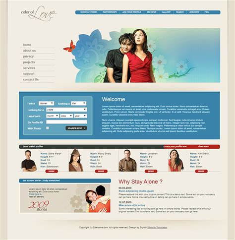 Love website template free download